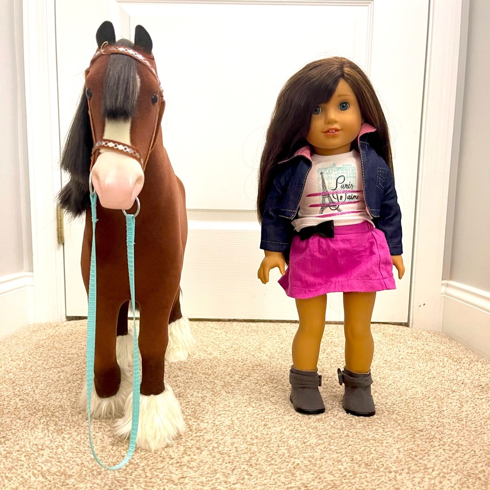 American Girl Doll and Horse